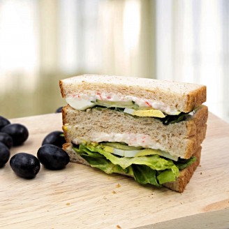 Crabby Seafood Sandwich with Fruit