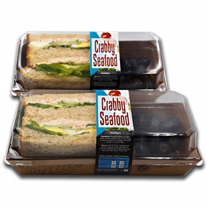 Crabby Seafood Sandwich with Fruit