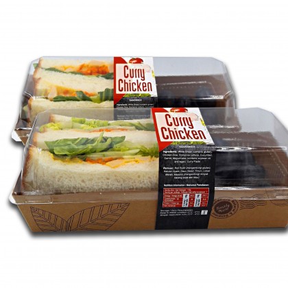 Curry Chicken Sandwich with Fruit