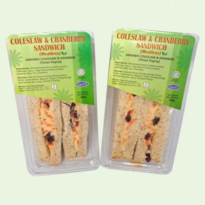 Coleslaw And Cranberry Sandwich